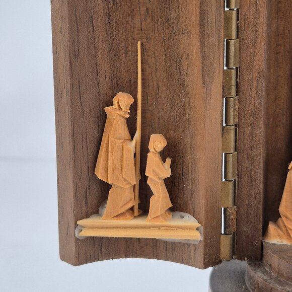 Vintage Lang Oberammergau Passion Hand-Carved Wood Creche Nativity Germany - Picture 6 of 16